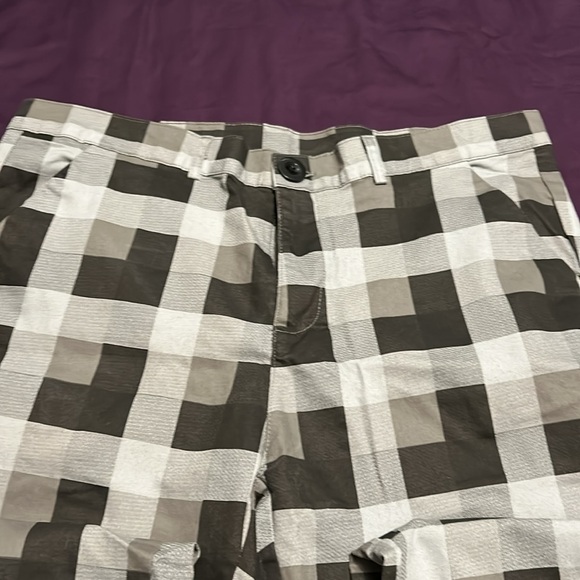 Lars Amadeus Men's Dress Plaid Pants Classic Fit Flat Front - Picture 2 of 10